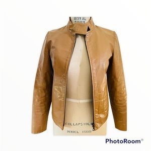 Miu Miu Camel leather jacket.
